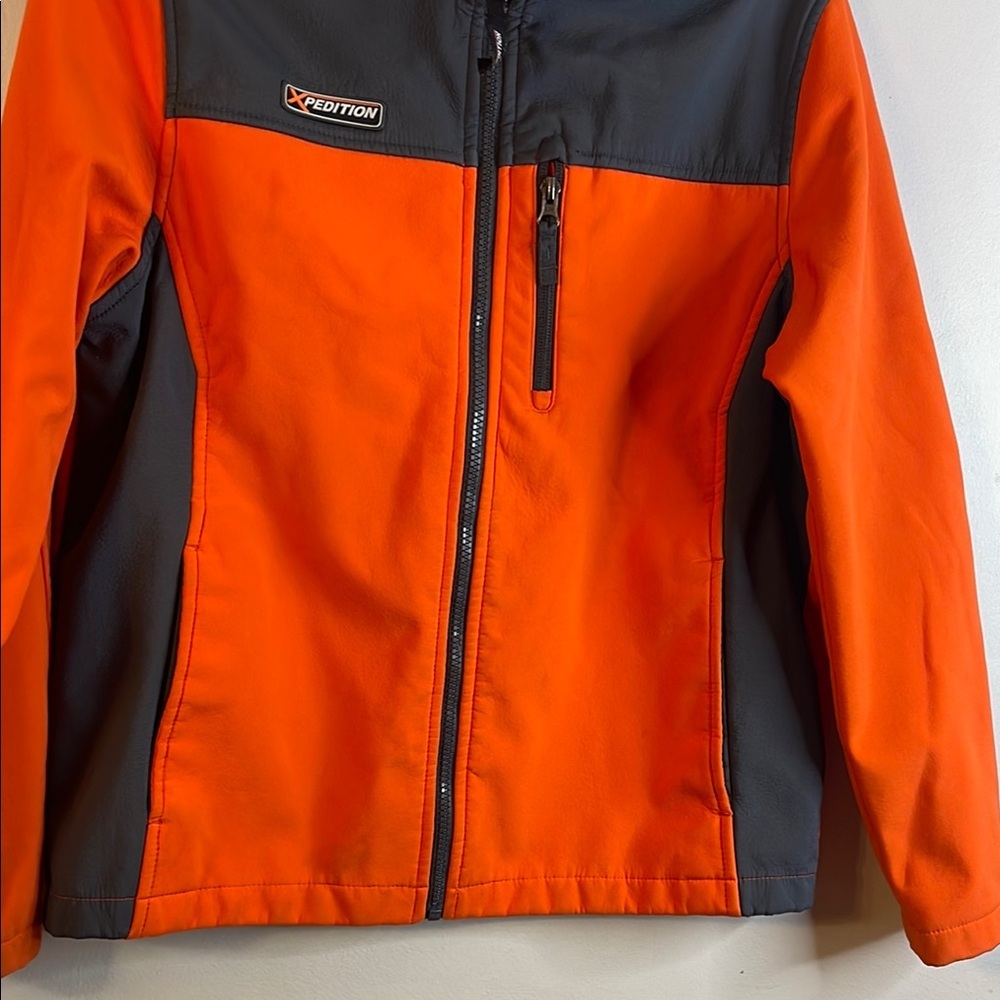 🏷️ Boys Mountain Xpedition Orange and Gray Jacket Size XL #27 - Picture 4 of 8